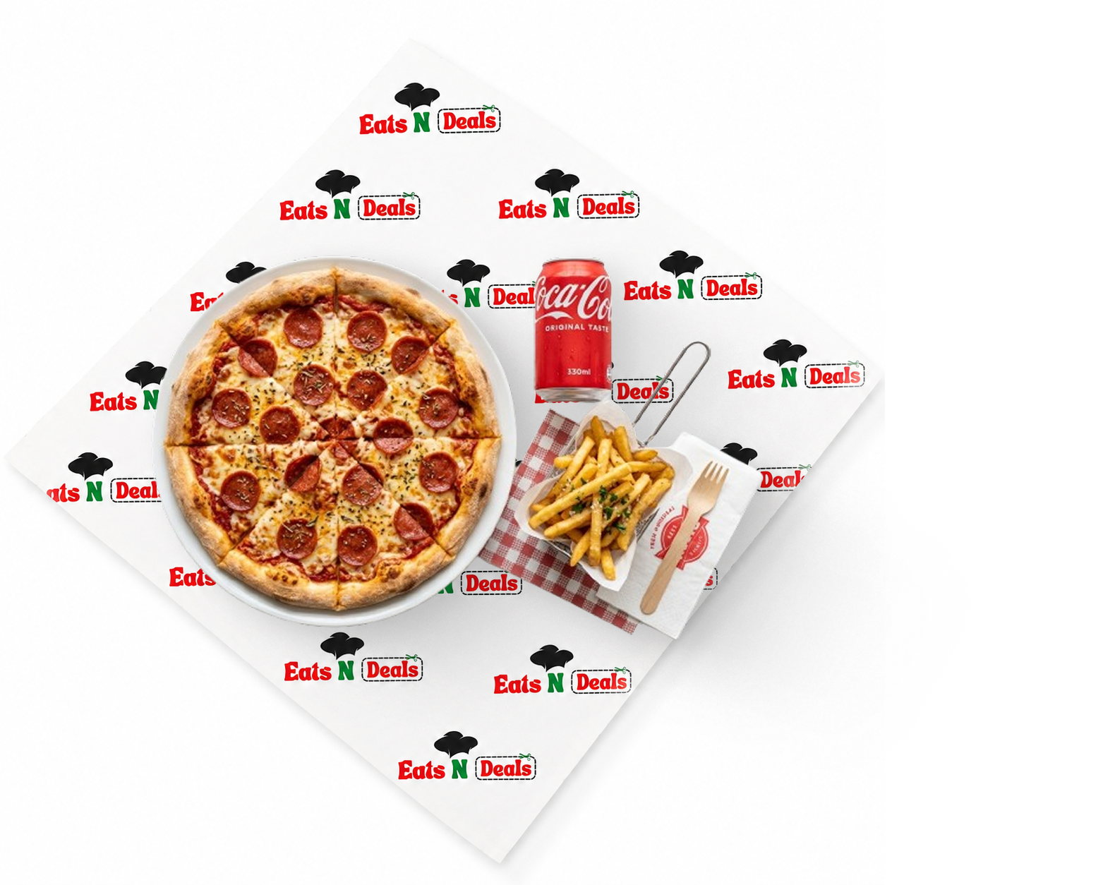 Any 12” Pizza, Fries & Drink