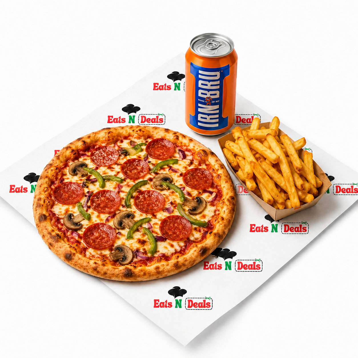 Any 12" Pizza, Fries & Drink