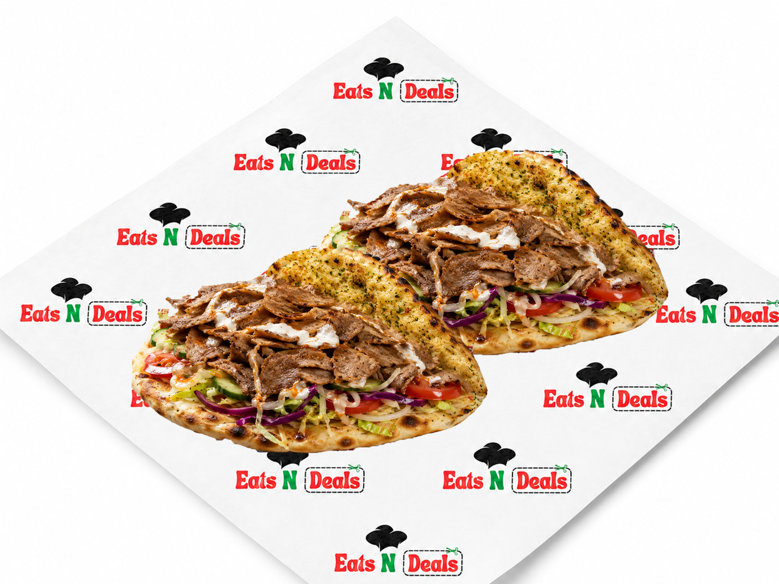 2x Donner Meat On Naan